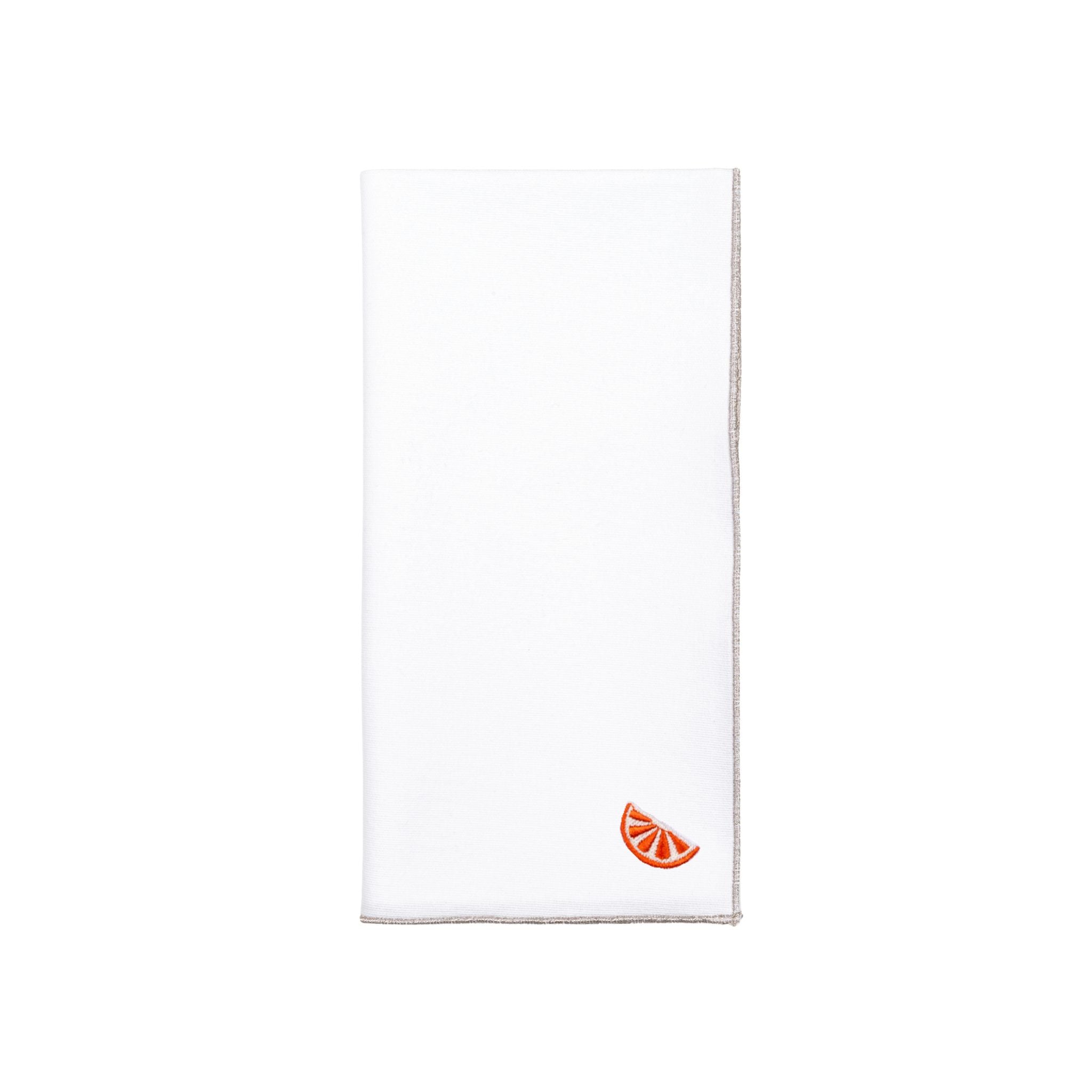 White Nazaré napkins with fruit embroidery - Torres Novas
