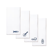 White Nazaré napkins with Portugal embroidery - Torres Novas