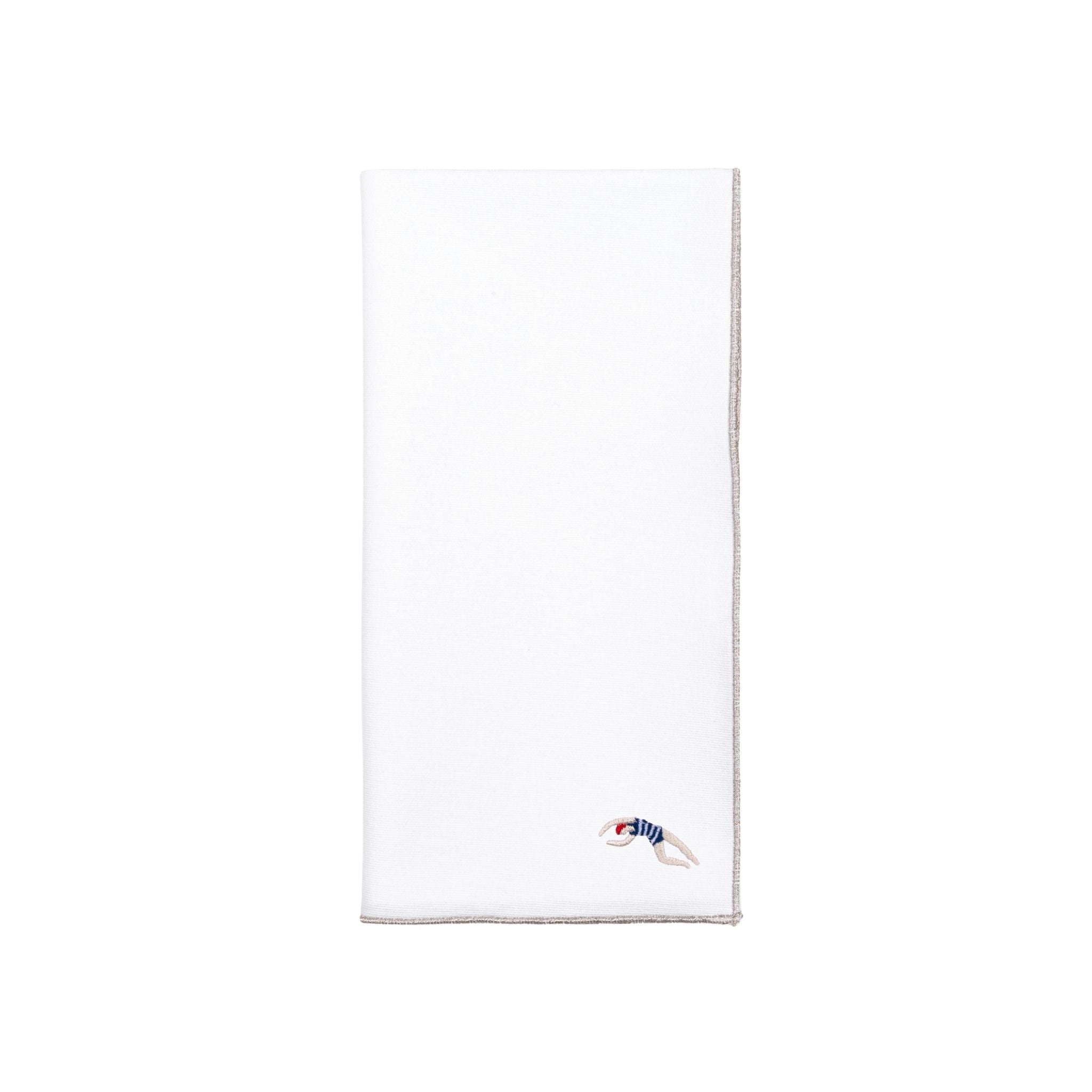 White Nazaré napkins with retro embroidery - Torres Novas
