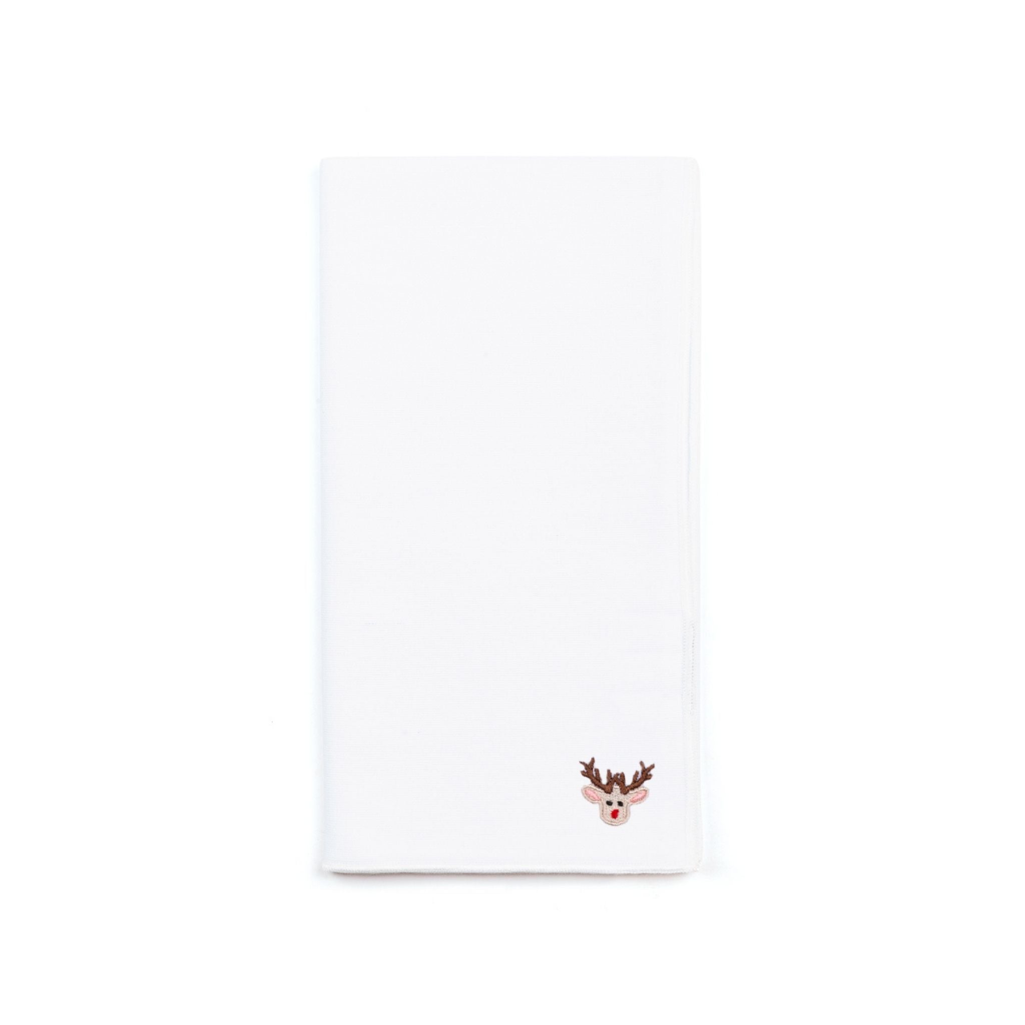 White Nazaré napkins with small christmas embroidery - Torres Novas