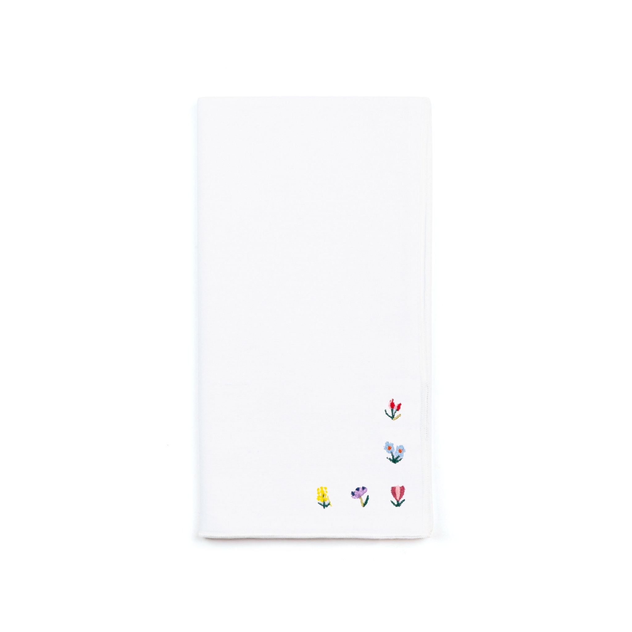 Nazaré white napkins with flower embroidery (POS) - Torres Novas