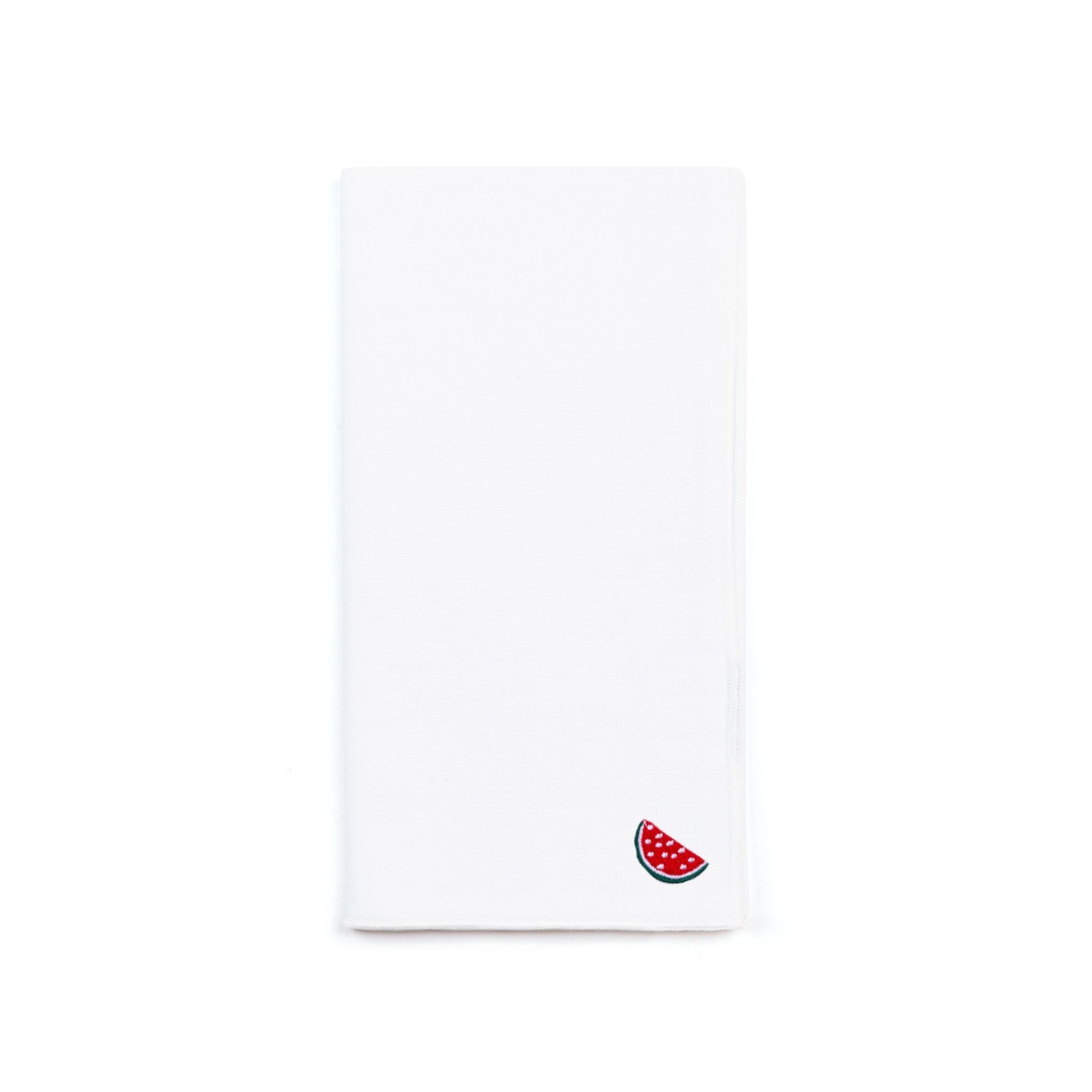 White Nazaré napkins with fruit embroidery - Torres Novas