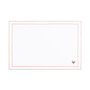 Nazaré white cotton table linen with embroidered small Christmas motifs