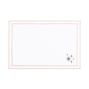Nazaré white cotton table linen with embroidered stars