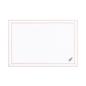 Nazaré white cotton table linen with embroidered Portugal-inspired motifs