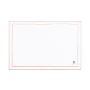 Nazaré white cotton table linen with embroidered retro sports motifs