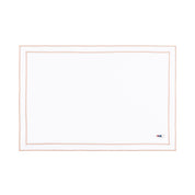 Nazaré white cotton table linen with embroidered retro sports motifs