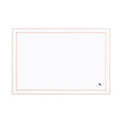 Nazaré white cotton table linen with embroidered retro sports motifs