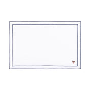 Nazaré white cotton table linen with embroidered small Christmas motifs