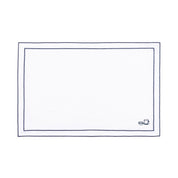 Nazaré white cotton table linen with embroidered Portugal-inspired motifs