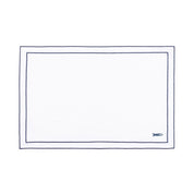 Nazaré white cotton table linen with embroidered Portugal-inspired motifs