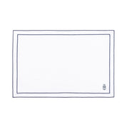 Nazaré white cotton table linen with embroidered Portugal-inspired motifs