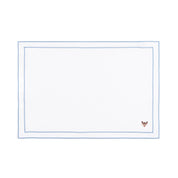 Nazaré white cotton table linen with embroidered small Christmas motifs