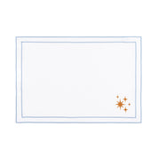 Nazaré white cotton table linen with embroidered stars