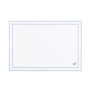 Nazaré white cotton table linen with embroidered farm animals