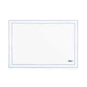 Nazaré white cotton table linen with embroidered Portugal-inspired motifs