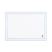 Nazaré white cotton table linen with embroidered Portugal-inspired motifs