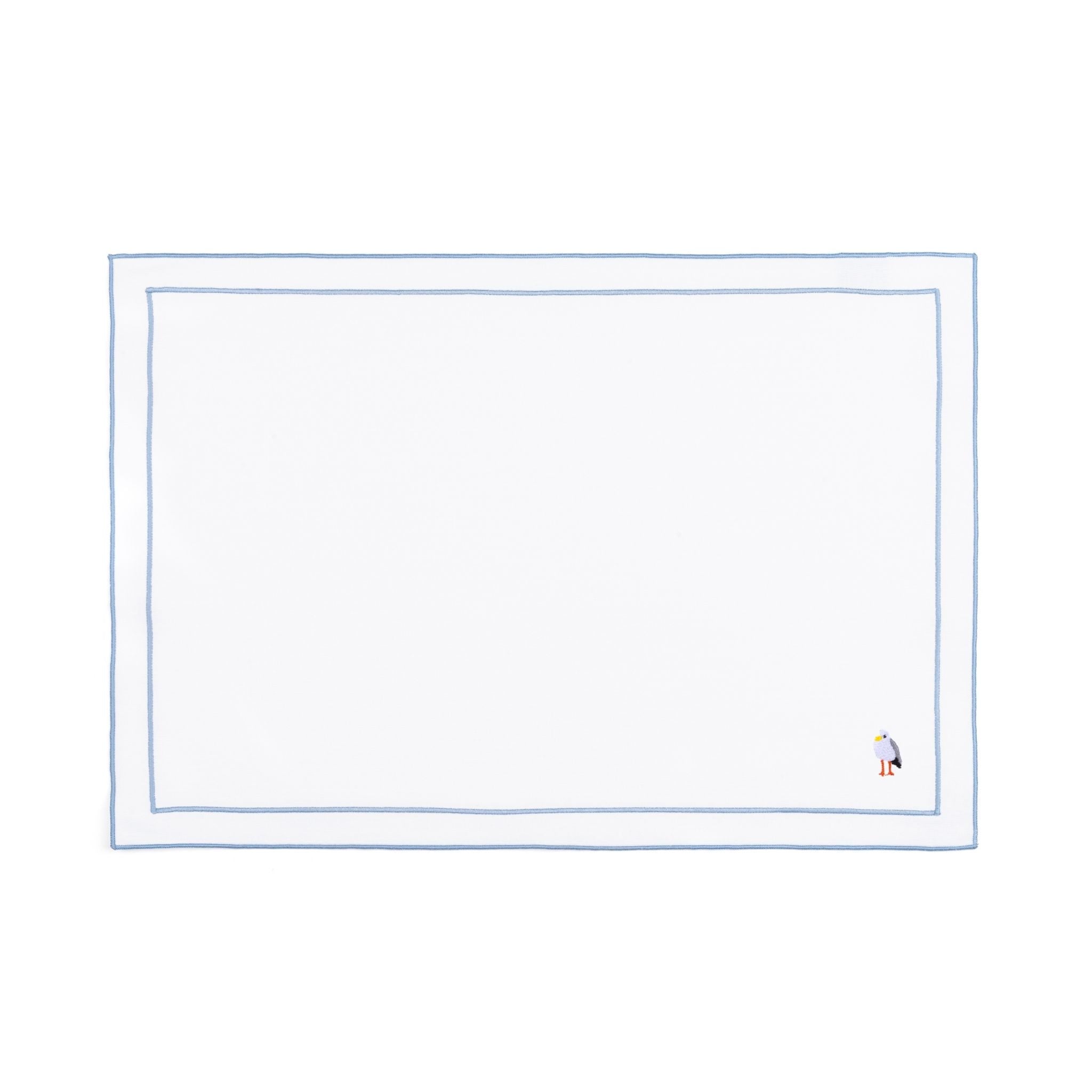 Nazaré white cotton table linen with embroidered summer motifs