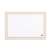 Nazaré white cotton table linen with embroidered autumn motifs