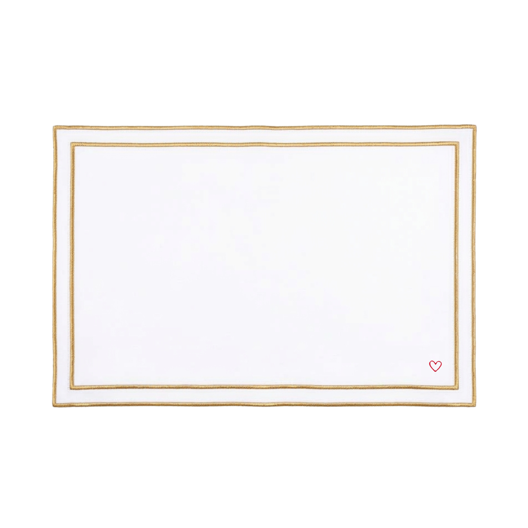 Nazaré white cotton table linen with embroidered hearts