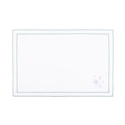 Nazaré white cotton table linen with embroidered small Christmas motifs