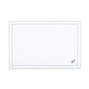 Nazaré white cotton table linen with embroidered Portugal-inspired motifs