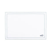 Nazaré white cotton table linen with embroidered Portugal-inspired motifs