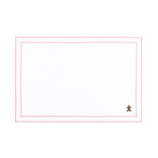Nazaré white cotton table linen with embroidered small Christmas motifs