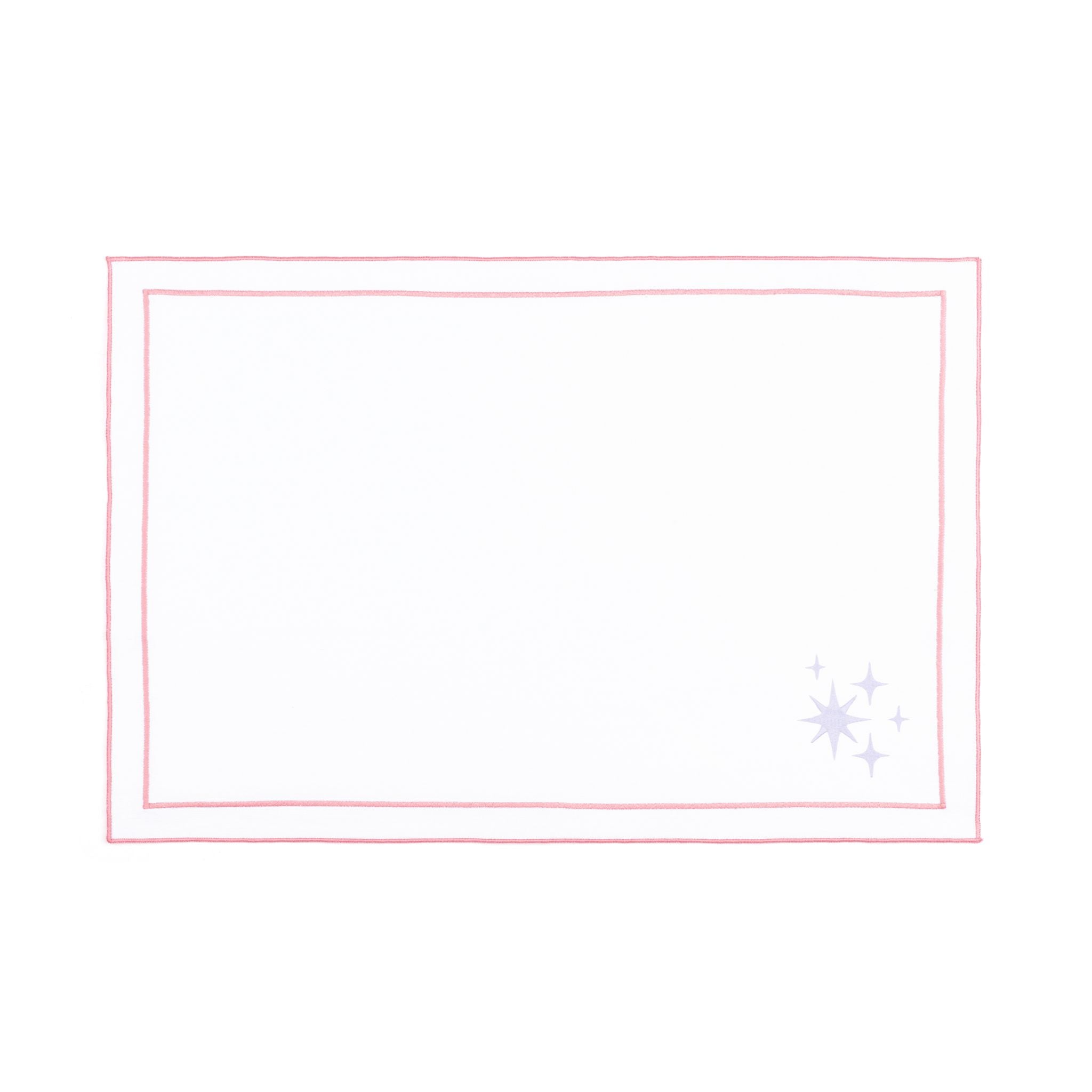 Nazaré white cotton table linen with embroidered small Christmas motifs
