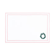 Nazaré white cotton table linen with embroidered Christmas tree and wreath