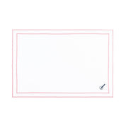 Nazaré white cotton table linen with embroidered Portugal-inspired motifs