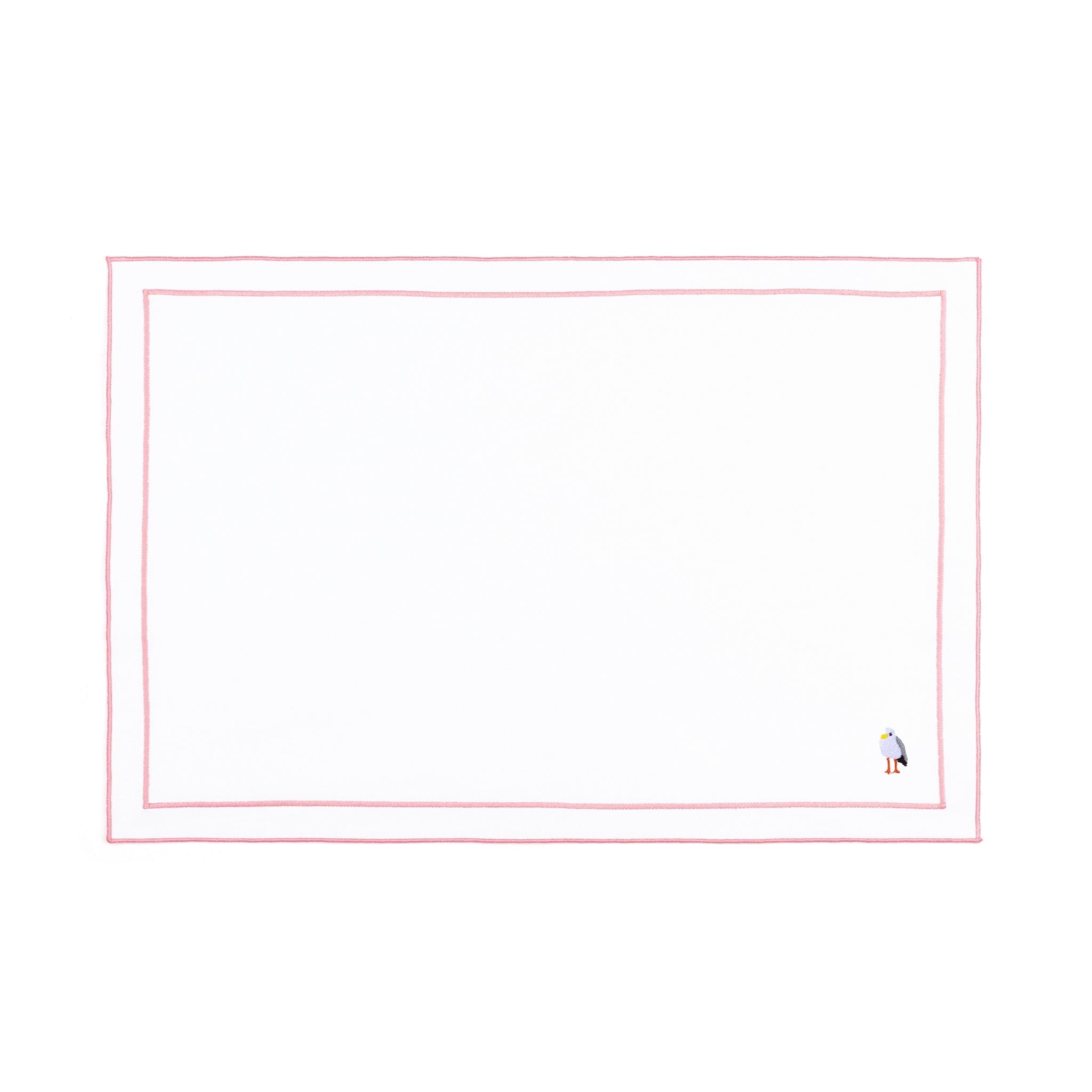 Nazaré white cotton table linen with embroidered summer motifs