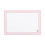 Nazaré white cotton table linen with embroidered farm animals