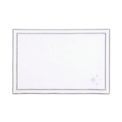 Nazaré white cotton table linen with embroidered stars