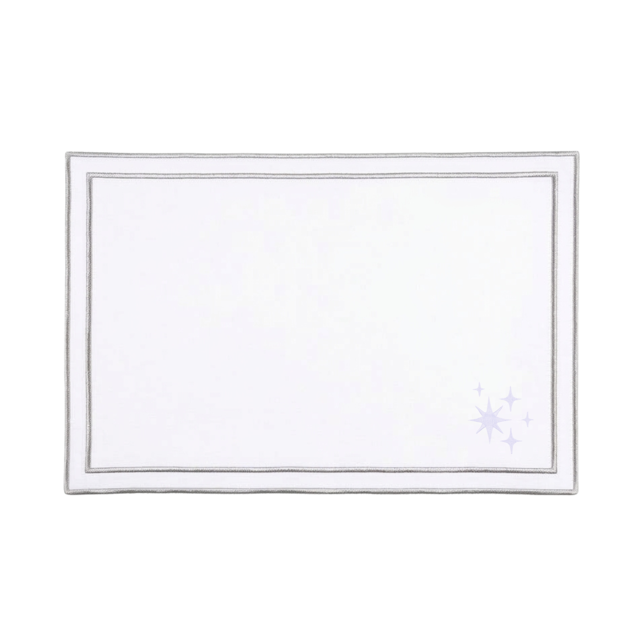 Nazaré white cotton table linen with embroidered stars