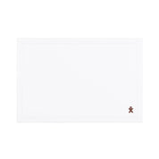 Nazaré white cotton table linen with embroidered small Christmas motifs