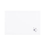 Nazaré white cotton table linen with embroidered small Christmas motifs