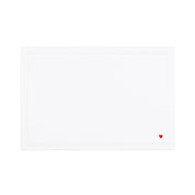 Nazaré white cotton table linen with embroidered hearts