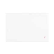 Nazaré white cotton table linen with embroidered hearts